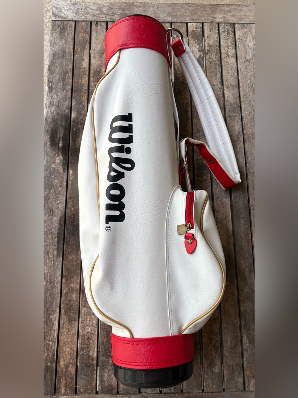 Vintage Wilson Red and White Mini or Junior Golf Bag